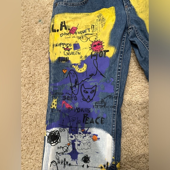 Painted Old Navy jeans - Picture 8 of 10